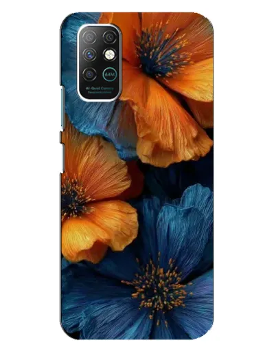 Чехол для Infinix Note 8 с картинкой «Яркая сине-оранжевая флора» Чехол для Infinix Note 8 с картинкой «Яркая сине-оранжевая флора»