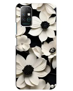 Чехол для Infinix Note 8 с картинкой «Объемные белые цветы»