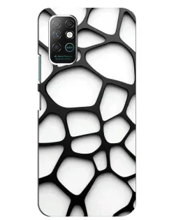 Чехол для Infinix Note 8 с картинкой «Белая объемная сетка»