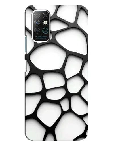 Чехол для Infinix Note 8 с картинкой «Белая объемная сетка»