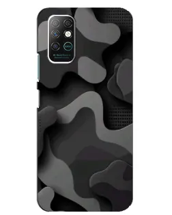 Чехол для Infinix Note 8 с картинкой «Темный абстрактный камуфляж»