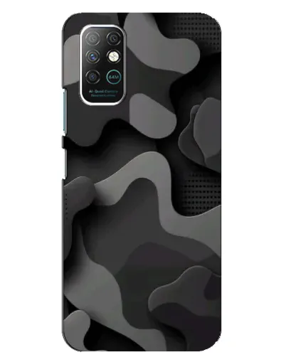 Чехол для Infinix Note 8 с картинкой «Темный абстрактный камуфляж»