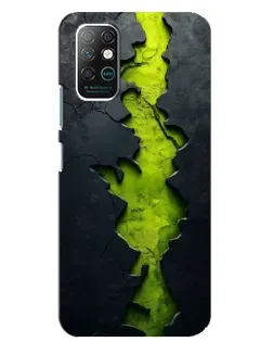 Чехол для Infinix Note 8 с картинкой «Салатовый разлом скалы»