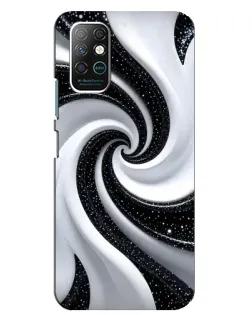 Чехол для Infinix Note 8 с картинкой «Черно-белая спираль»
