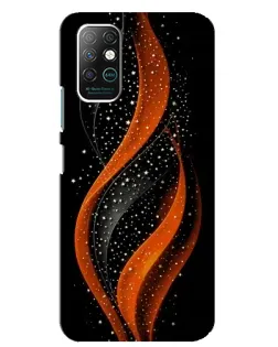 Чехол для Infinix Note 8 с картинкой «Огненная звездная волна»