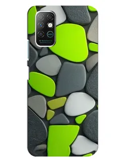 Чехол для Infinix Note 8 с картинкой «Яркая неоновая галька»