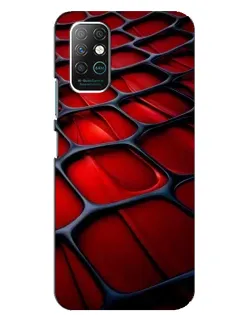Чехол для Infinix Note 8 с картинкой «Красная глянцевая сетка»