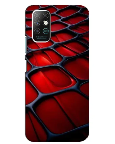 Чехол для Infinix Note 8 с картинкой «Красная глянцевая сетка»