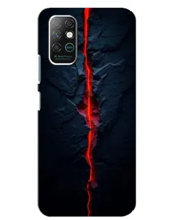 Чехол для Infinix Note 8 с картинкой «Kрасная лавовая трещина»
