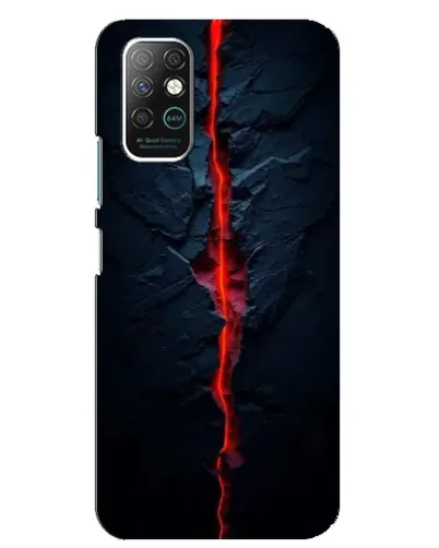 Чехол для Infinix Note 8 с картинкой «Kрасная лавовая трещина»