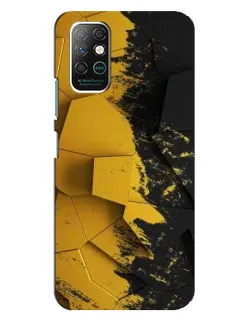 Чехол для Infinix Note 8 с картинкой «Золотые осколки геометрии»