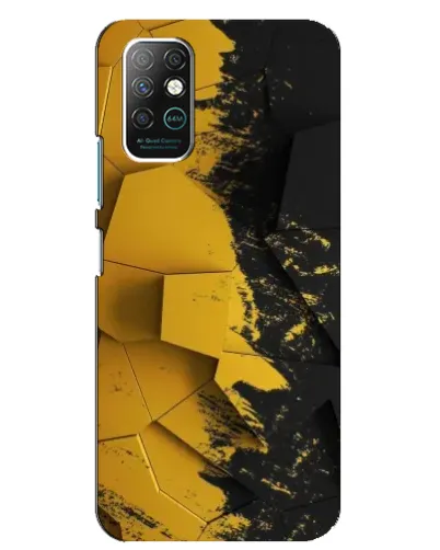 Чехол для Infinix Note 8 с картинкой «Золотые осколки геометрии»