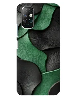 Чехол для Infinix Note 8 с картинкой «Зеленые кожаные волны»