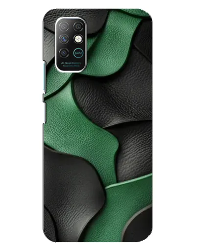 Чехол для Infinix Note 8 с картинкой «Зеленые кожаные волны»