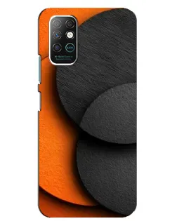 Чехол для Infinix Note 8 с картинкой «Геометрия оранжевых кругов»