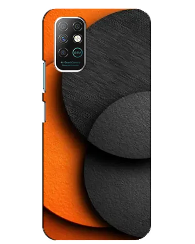 Чехол для Infinix Note 8 с картинкой «Геометрия оранжевых кругов»