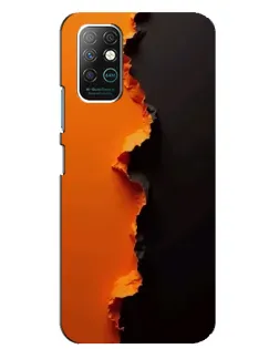 Чехол для Infinix Note 8 с картинкой «Оранжевый разлом»