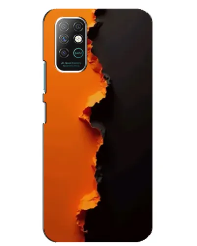 Чехол для Infinix Note 8 с картинкой «Оранжевый разлом»
