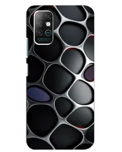Чехол для Infinix Note 8 с картинкой «Объемная темная решетка»
