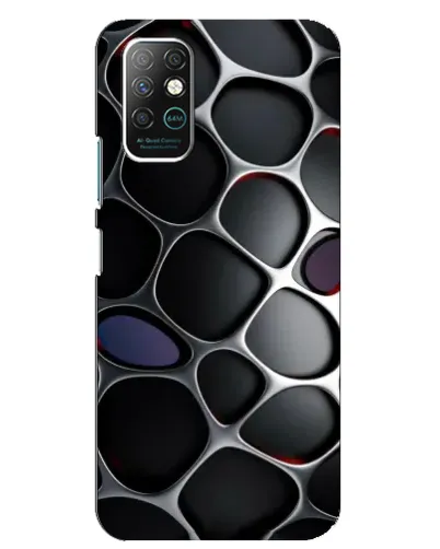 Чехол для Infinix Note 8 с картинкой «Объемная темная решетка»