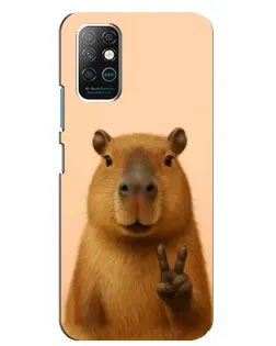 Чехол для Infinix Note 8 с картинкой «Капибара виктория»