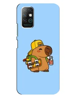 Чехол для Infinix Note 8 с картинкой «Капибара на скейте»