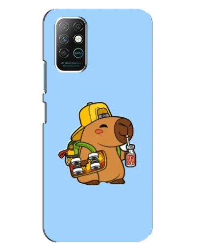 Чехол для Infinix Note 8 с картинкой «Капибара на скейте»