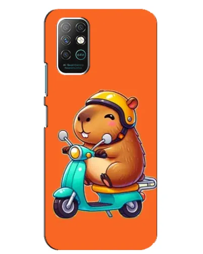 Чехол для Infinix Note 8 с картинкой «Капибара на скутере»