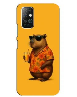 Чехол для Infinix Note 8 с картинкой «Капибара на отдыхе»