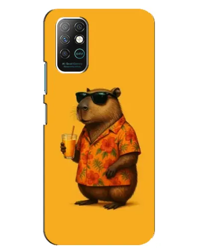 Чехол для Infinix Note 8 с картинкой «Капибара на отдыхе»