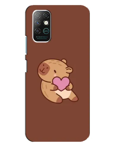 Чехол для Infinix Note 8 с картинкой «Капибара с сердцем»