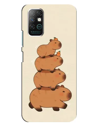 Чехол для Infinix Note 8 с картинкой «Башня из капибар»