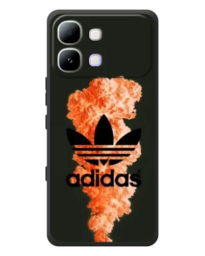 Чехол для Infinix Note Edge с картинкой «Оранжевый дым Adidas»