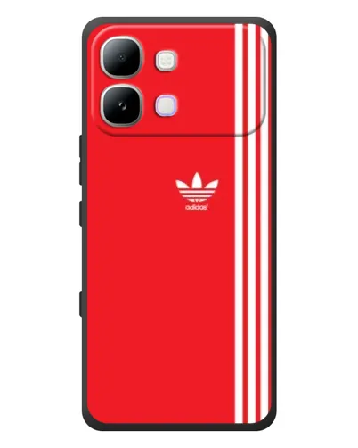 Чехол для Infinix Note Edge с картинкой «Красный минимализм Adidas»
