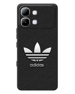 Чехол для Infinix Note Edge с картинкой «Adidas Карбоновая текстура»