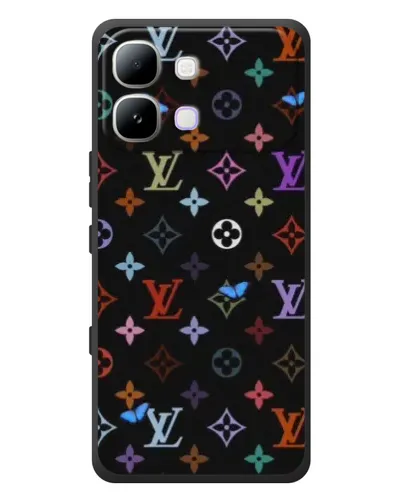 Чехол для Infinix Note Edge с картинкой «Цветная монограмма LV»