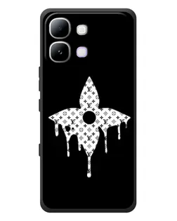 Чехол для Infinix Note Edge с картинкой «Цветочная монограмма»