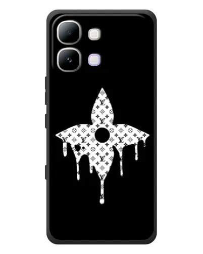 Чехол для Infinix Note Edge с картинкой «Цветочная монограмма»