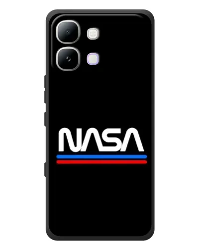 Чехол для Infinix Note Edge с картинкой «NASA — классика Red Blue»