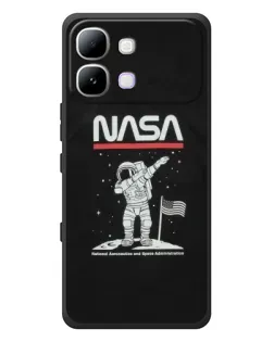 Чехол для Infinix Note Edge с картинкой «NASA — шагаем по Луне»