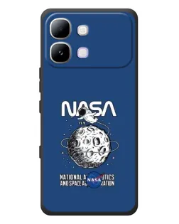 Чехол для Infinix Note Edge с картинкой «NASA — лунная миссия»