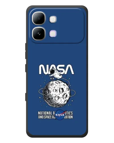 Чехол для Infinix Note Edge с картинкой «NASA — лунная миссия»