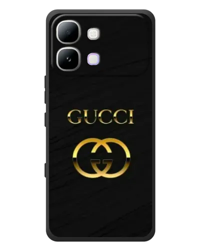 Чехол для Infinix Note Edge с картинкой «Золотой логотип Gucci»