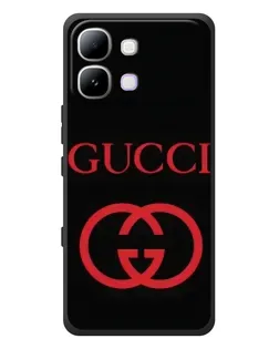 Чехол для Infinix Note Edge с картинкой «Gucci — красный логотип»