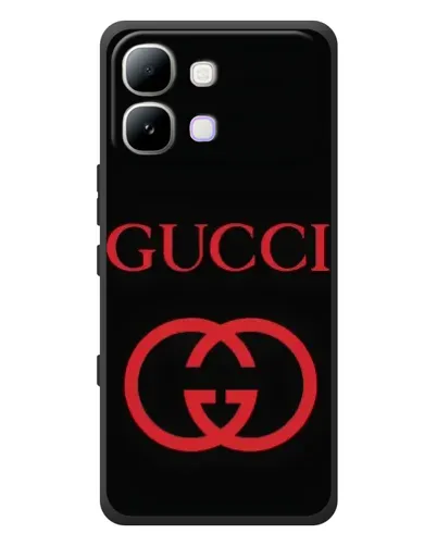 Чехол для Infinix Note Edge с картинкой «Gucci — красный логотип»