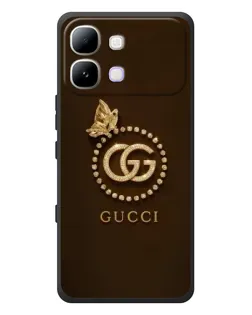 Чехол для Infinix Note Edge с картинкой «Gucci — золотая бабочка»