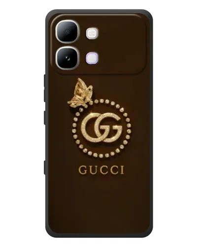 Чехол для Infinix Note Edge с картинкой «Gucci — золотая бабочка»