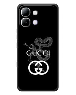 Чехол для Infinix Note Edge с картинкой «Gucci — серебряная змея»