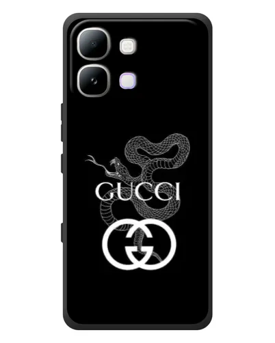 Чехол для Infinix Note Edge с картинкой «Gucci — серебряная змея»