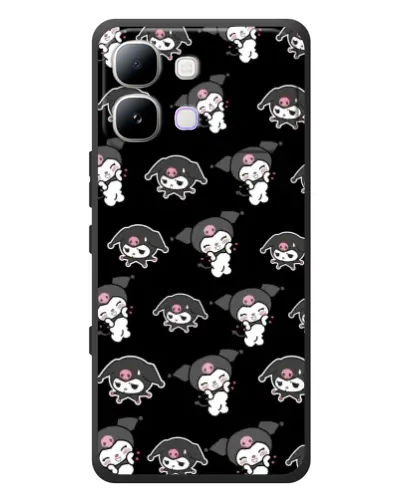 Чехол для Infinix Note Edge с картинкой «Черный паттерн Kuromi» Чехол для Infinix Note Edge с картинкой «Черный паттерн Kuromi»